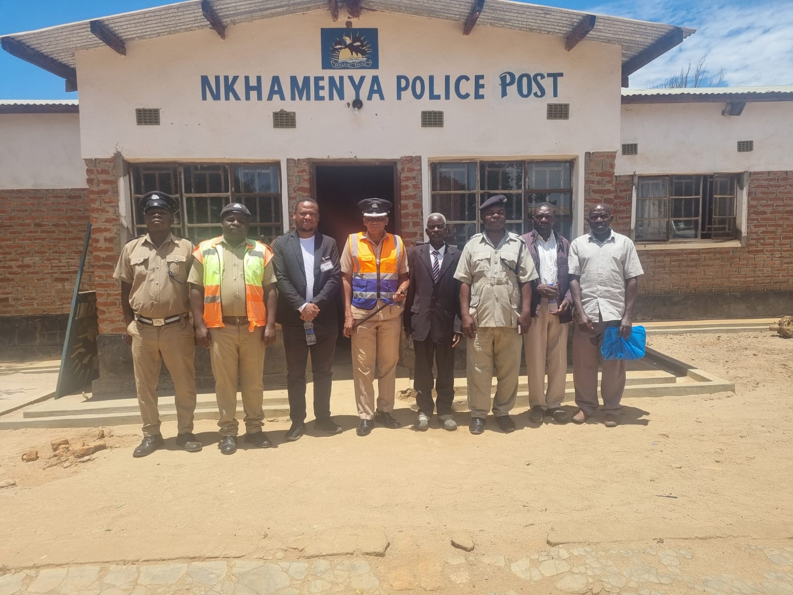Community representatives with Nkhamenya Police officers